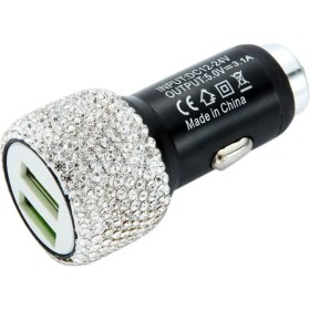 Resim Charge Taşlı Çift USB Araba Hızlı Şarjı 