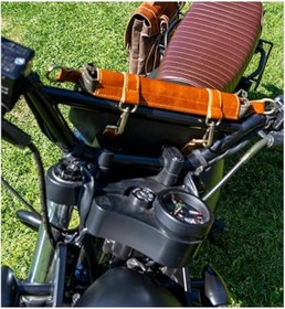 Resim Genel Markalar Motor Accessory Motosiklet Çantası, Motosiklet Gidon Çantası, Deri, Geçme Kilitli (Yeşil) 