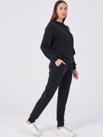 Resim Rich Kadın Yumuşak Kumaş Eşofman Takımı Eşofman Altı ve Sweatshirt 