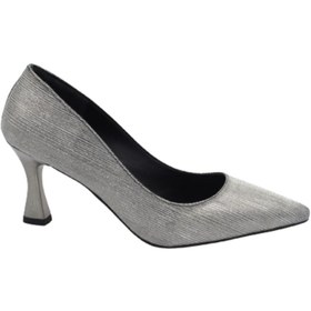 Resim Prego (Park Moda) Kadın Stiletto Ayakkabı PLATİN 
