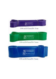 Resim Powerband Direnç Lastiği ve Egzersiz Bandı Yüksek Direnç Seti 3 A 