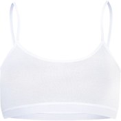 Resim ÖZKAN underwear Özkan 42324 Kız Çocuk Pamuklu Süprem Esnek Rahat Pedsiz Ince Askılı Alıştırma Sütyeni Yarım Atlet Bü 