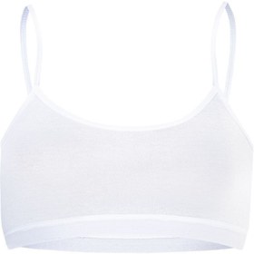 Resim ÖZKAN underwear Özkan 42324 Kız Çocuk Pamuklu Süprem Esnek Rahat Pedsiz Ince Askılı Alıştırma Sütyeni Yarım Atlet Bü 