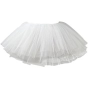 Resim Suntek Kadın Tül Etek Çembersiz Bale Dansı Gelinlik Elbisesi Beyaz 