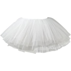 Resim Suntek Kadın Tül Etek Çembersiz Bale Dansı Gelinlik Elbisesi Beyaz 