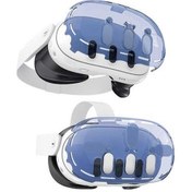 Resim Pazly Jys Jys-mq012 Meta Quest 3 Vr Kılıf, Şeffaf Pc Kapak, Kamera Lens Koruyucu - Şeffaf Mavi Küçük Boyutlu Versiyon, Aksesuarlar Şeffaf Mavi 
