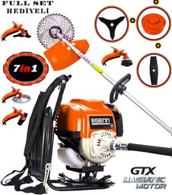 Resim Eisenn EST-901 Sırt Tipi 7in1 Benzinli Tırpan Çim Biçme Makinesi 