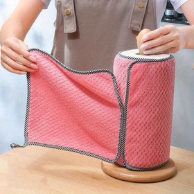 Resim Ultra Emici Mikrofiber Mutfak Havlusu - Yapışmaz, Yağsız Temizlik Bezi Bulaşıklar & Yüzeyler İçin, 24.0x24.0 cm, Çeşitli Renkler 