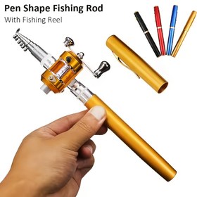 Resim 1 adet Ambidextrous Alüminyum Alaşımlı Mini Kalem Şeklinde Cep Balıkçılık Kamışı, Döner Makaralı, Taşınabilir Teleskopik Sörf Balıkçılık Kamışı Nehir, Göl, Rezervuar, Buz Balıkçılığı için - Hafif Güç, Hızlı Eylem, Şarj Edilmez, Çok Yönlü Balıkçılık Aracı|Kompakt Balıkçılık Takımı|Dayanıklı Balıkçılık Aracı, Balıkçılık Kamışı ve Makarası 