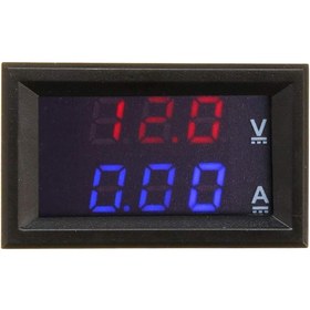 Resim TLS Robotik 0.28 inç 100V 10A Çift LED Ekranlı Voltmetre ve Ampermetre Modülü 