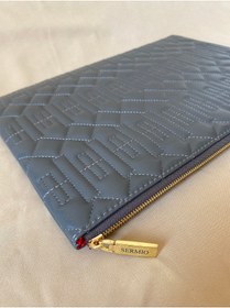 Resim Adalinhome Sermio Hakiki Deri Clutch Tablet Çantası 