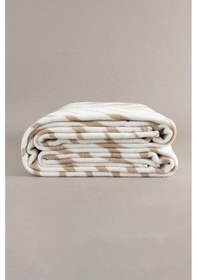 Resim Twin Battaniye Soft Pamuklu Tek Kişilik Battaniye Kahve Krem 150 X 200 5032a Kahverengi - Krem 