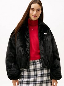 Resim Tommy Hilfiger Tjw Suni Kürk Kadın Siyah Ceket Dw0dw21669bds Siyah 