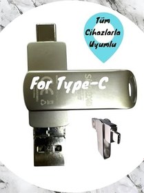 Resim Samsung Uyumlu Type C Flash Bellek Uyumlu 256 Gb Otg Usb Type C Flash Bellek Disk Pc Uyumlu 