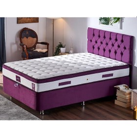 Resim Nironyatak Niron Violet Yatak Seti 120X200 Cm Tek Kişilik Yatak Baza Başlık 