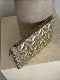Resim NİSSEA.CO Altın Sarısı Yıldız Dikişli Clutch Çanta 