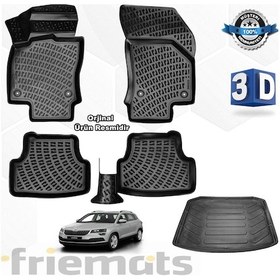 Resim Skoda Karoq 3D Havuzlu Paspas+Bagaj Havuzu 2018 Sonrası N11.24945 