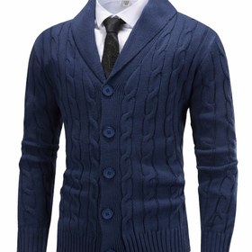 Resim Erkek Hafif Kazak - Kalın Kış Örgü Kardigan, Düğme Ön Kapanış, Bej/Neutral Tonlar - Resmi ve Günlük Ofis ve Parti Giyim - Sonbahar ve Kış Sezonları için Hafif Sıcak Kazak, Kolay Bakım Düğme-Up Kazak, Örgü Kazak, Sezonal Katlama, Klasik Örgü Giyim, Dayanıklı Yapı, Çok Yönlü Katlama Parçası, Rahat Giyimciler, Ofis Kıyafeti, Retro Stil, Orta Esneklikli Kumaş, Tatil Giyimciler, Moda, Bazen Tamamlanmış 