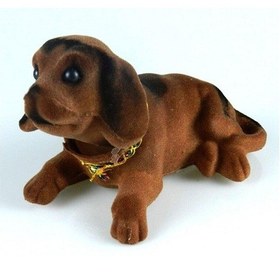 Resim Koyu Kahverengi Kafa Sallayan Köpek Araç Içi Aksesuar 17x9x7 Cm 