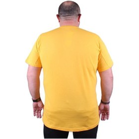 Resim Moc Grande Mocgrande Büyük Beden Erkek Sıfır Yaka Tişört Surf 23117 Sarı-Sarı Çok Renkli 