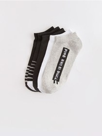 Resim LC Waikiki Timeless Clothing & Zamansız Seçimler Çizgili Erkek Çocuk Patik Çorap 5'li 