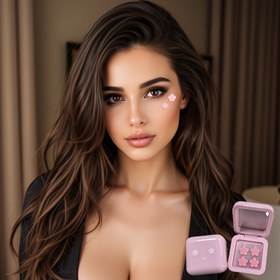 Resim 32 adet Yıldız Şekilli Yüz Etiketi - Pembe ve Mavi Seçenekler, Hafif ve Sevimli, Taşınabilir Ayna Kılıfı Dekoru, Eğlenceli Parti Makyajı ve Cosplay Aksesuarları 