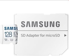 Resim Samsung EVO Plus microSDXC Hafıza Kartı 128 GB, 160 MB/s, U3, V30, A2, ‎MB-MC128SA/TR (2024 Serisi) Beyaz 