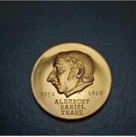 Resim Escoines Koleksiyon Almanya, Ziraat Mühendisi Albrecht Daniel Thaer Hatıra Madalya 36gram 42mm Nadir 