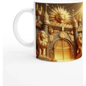 Resim Aslan Burcu Baskılı Kahve Kupası - Burçlar Krallığı Şatosu Vs3 