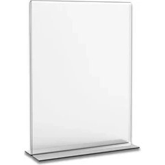 Resim Soylu Pleksi A4 T Tipi Dikey Föylük Broşürlük Şeffaf Pleksi - 5'li Paket 