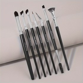 Resim MAANGE 7'li Göz Fırçası Seti, Kaş Fırçası, Eyeliner Fırçası, Göz Farı Fırçası, Yumuşak Lifli Makyaj Fırçası, Seyahat İçin Kolay Taşınabilir Makyaj Fırçası, Başlangıç Araçları Hediye Temel Makyaj Fırçası, Okul Makyaj Fırçası 