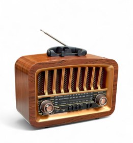Resim teknotrust Eskitme Görünüm Bluetooth Uyumlu Radyo, Nostaljik ve şık tasarım 