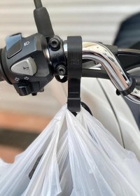 Resim Honda Pcx Gidon Poşet Askı Aparatı 2 ADET Siyah/Diğer Açık Gidonlu Motosikletlerle Uyumlu 