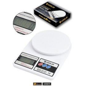 Resim Assur Asr8074 Dijital Mutfak Terazisi 1 Gr 10 Kg Hassas Ölçüm Tartı Hassas Terazi Beyaz 40 Adet 