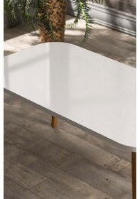 Resim Zigon Sehpa Ve Orta Sehpa Set Ahşap Kr Torna Beyaz Diğer 