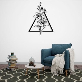 Resim Zambaklar Metal Duvar Dekoru 