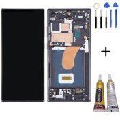 Resim Te Samsung Uyumlu S23 Ultra S918 Uyumlu Çıtalı Lcd Ekran Siyah + Montaj Kiti 