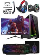 Resim IZOLY Z90rx44 I5-4400 16gb 512gb Sata Ssd Rx580 8gb Gddr5 24"100hz Oyuncu Masaüstü Bilgisayarı 