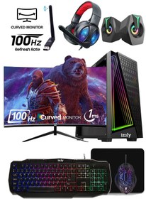 Resim IZOLY Z90rx44 I5-4400 16gb 512gb Sata Ssd Rx580 8gb Gddr5 24"100hz Oyuncu Masaüstü Bilgisayarı 