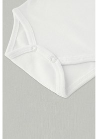 Resim Teyze Anne Yarısı Yazılı Bebek Body %100 Pamuklu Uzun Kollu Ekru Zıbın Bebek Badi Beyaz 