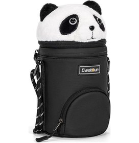Resim Springsun Sevimli Panda Desenli Sony/canon/fuji Lens Korumalı Çanta - Su Geçirmez, Çizilmeye Dayanıklı 