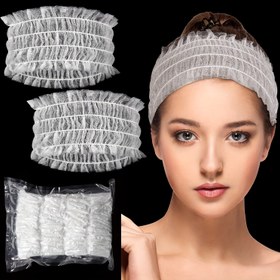 Resim 50 Adet Tek Kullanımlık Spa Saç Bandları - Kadınlar için Yumuşak Esnek Olmayan Yüz Kılı Bantları, Paraben İçermeyen Açık Bej Renkli Sauna, Yüz Temizliği ve Makyaj Aksesuarları, Beyaz, Güzellik Rutini İçin Vazgeçilmez, Rahat Kalıp, Dayanıklı Yapı, Güzellik Aksesuarı, Güzellik Tutkunları İçin 