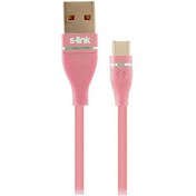 Resim S-Link Swapp SW-C740 1 mt 3A Type-C Rose Gold Şarj Kablosu 