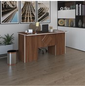 Resim Kenzlife Ofis Masası Kuma Kengo Cvz 75 170 60 Kilitli Kapaklı Dolap Çiftli Eşkenar Bilgisayar Çalışma Masası 