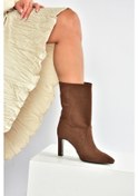 Resim Fox Shoes L404891302 Kahverengi Süet İnce Topuklu Kadın Bot Kahverengi-süet 