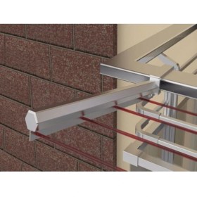Resim Şık Balkon Çamaşır Kurutma Askısı Kare 60X25 Gümüş Renk 