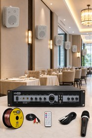 Resim Lastvoice High Voice Paket-3 Bölgeli Anfi Ve Duvar Hoparlör Ses Anons Sistemi Seti 