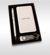 Resim Bk Gift Kişiye Özel 853 Powerbank 16 Gb Usb Bellek Kalem Set 