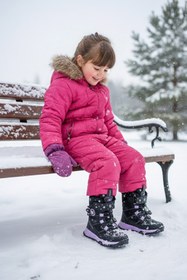 Resim Ndrops YSEYL014 Kız Çocuk Kar Botu Siyah - Lila 