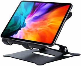 Resim Coverzone Ayarlanabilir Katlanabilir Tablet Standı 370g | Paslanmaz Çelik Tablet Tutucu, Açı Ayarlı, Portatif Masaüstü Tablet Standı, Sadece iPad ile Uyumlu Stant | Z19 